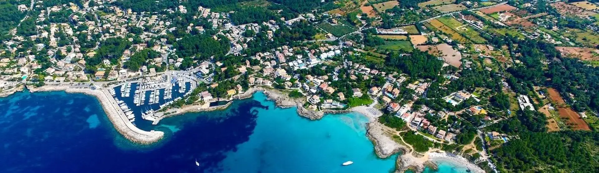 Mallorca photographed from the air.